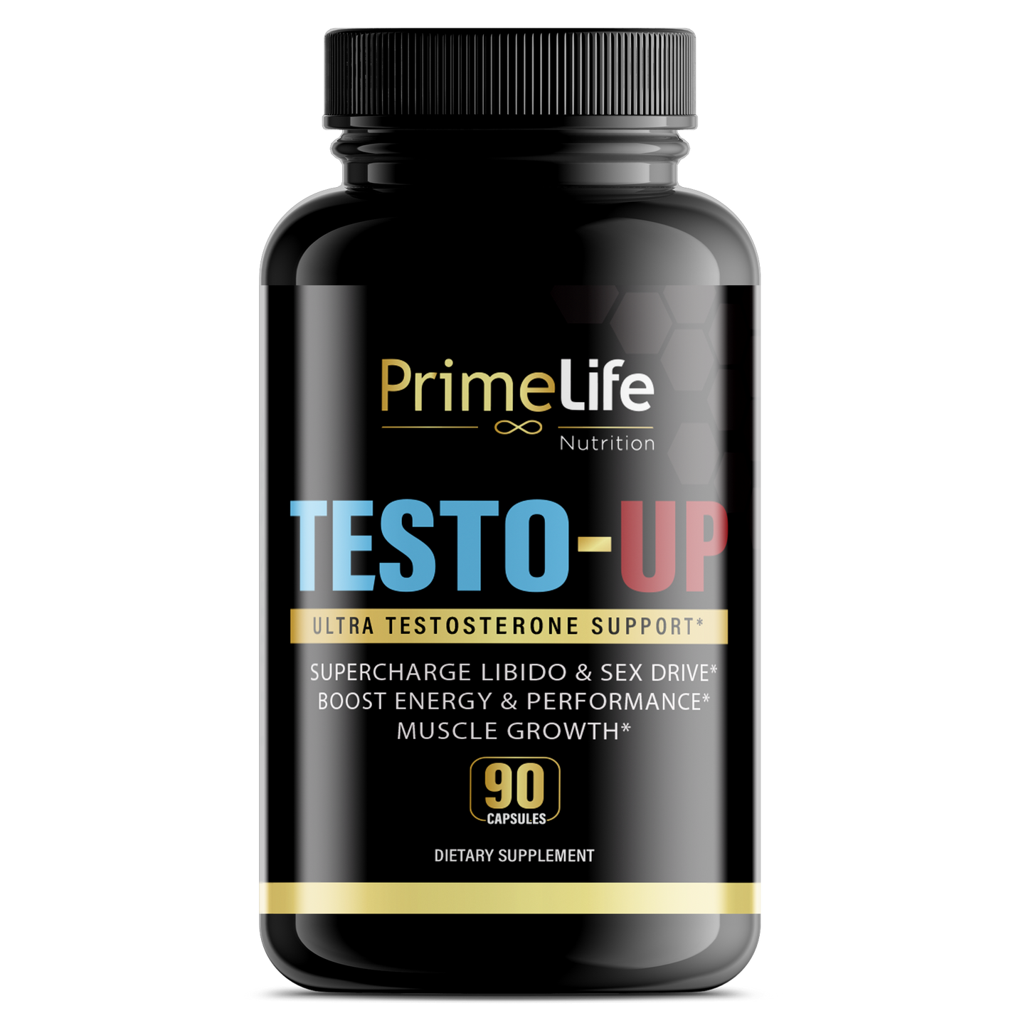 Testo-Up Testosterone Booster for Men, Male Enhancement Pills, Energy, Libido 90 Capsules